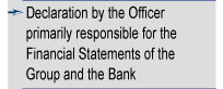 Declaration by the Officer primarily responsible for the Financial Statements of the Group and the Bank
